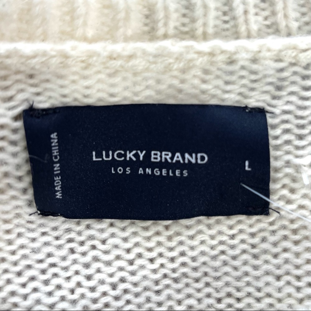 Lucky Brand Womens Pullover Sweater Scoop Neck Long Sleeve Floral Size L. - Picture 8 of 11